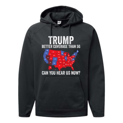 Trump Accurate Map Of 2024 Performance Fleece Hoodie