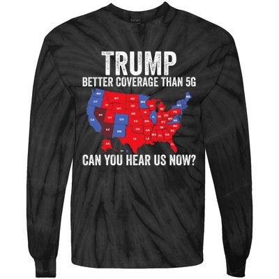 Trump Accurate Map Of 2024 Tie-Dye Long Sleeve Shirt