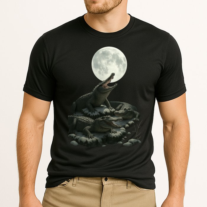 Three Alligator Moon Cooling Performance Crew T-Shirt