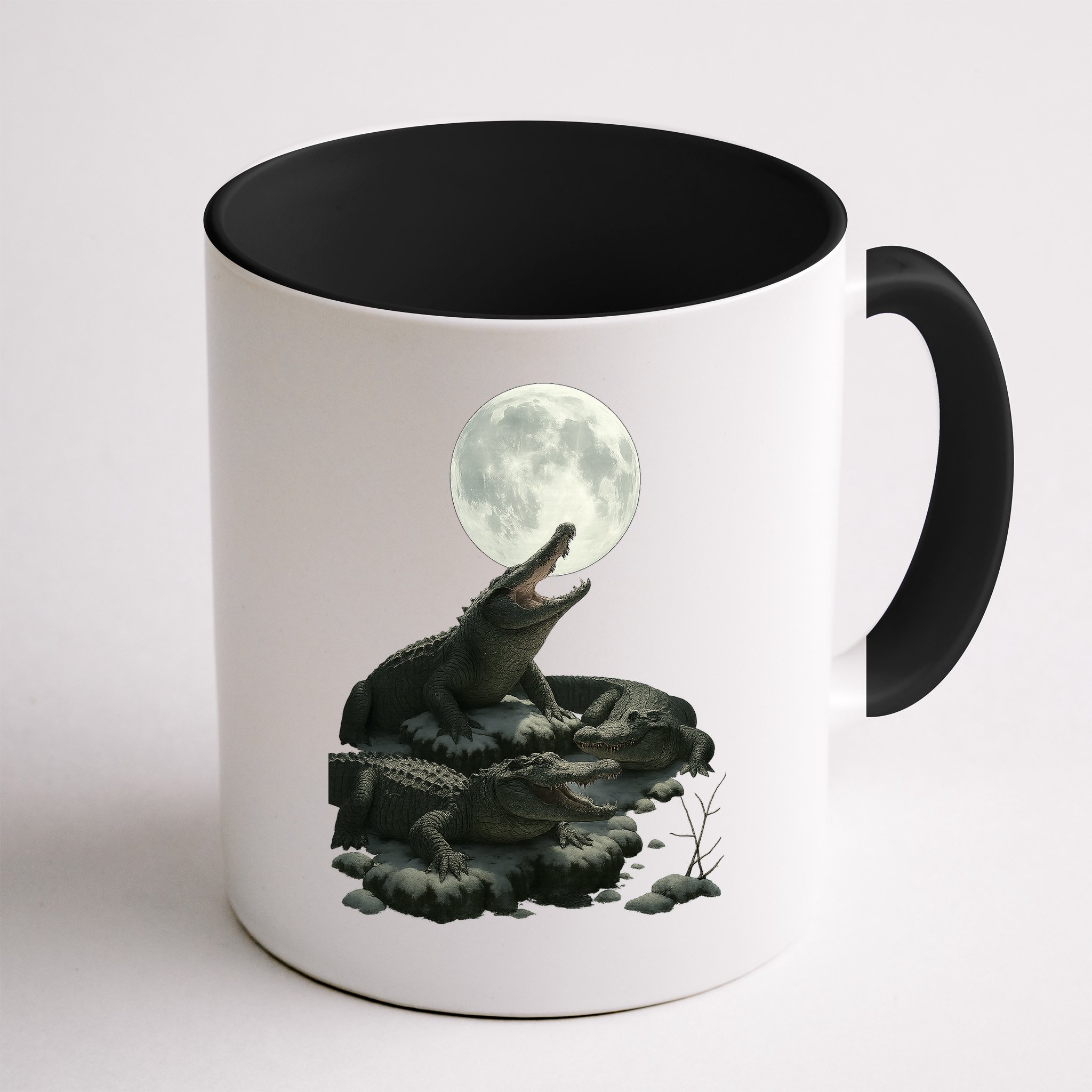 Three Alligator Moon Mug