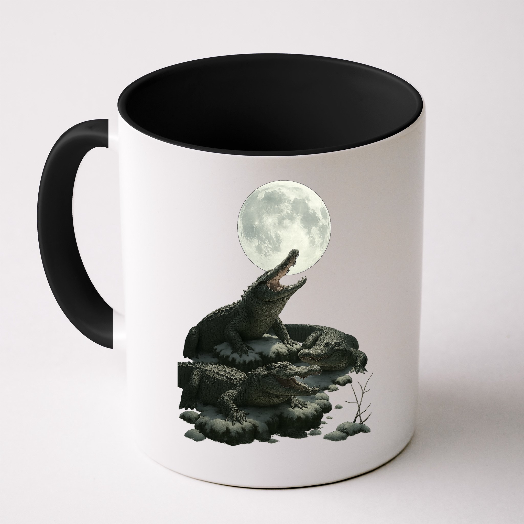 Three Alligator Moon Mug