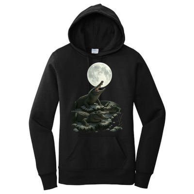 Three Alligator Moon Women's Pullover Hoodie