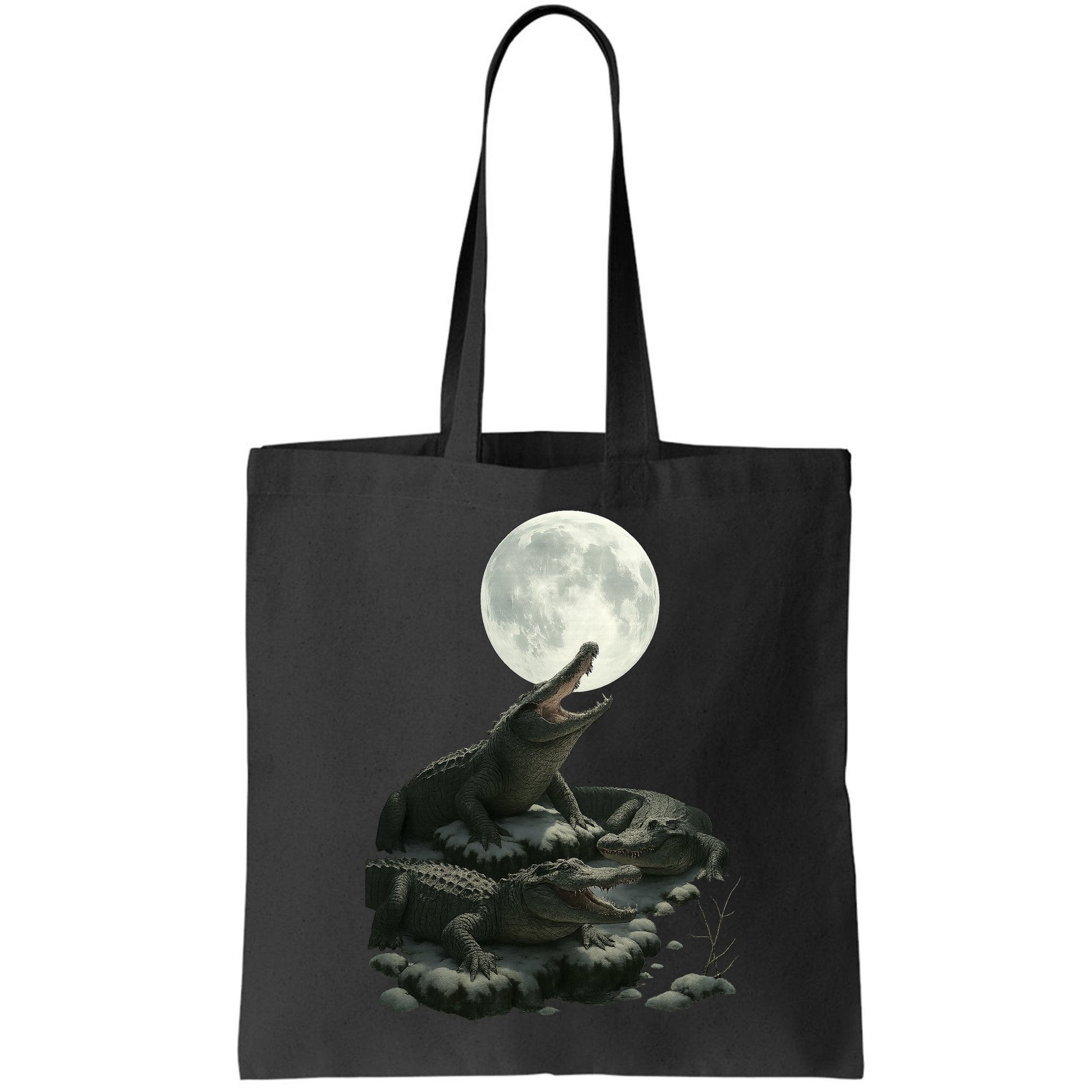 Three Alligator Moon Bag