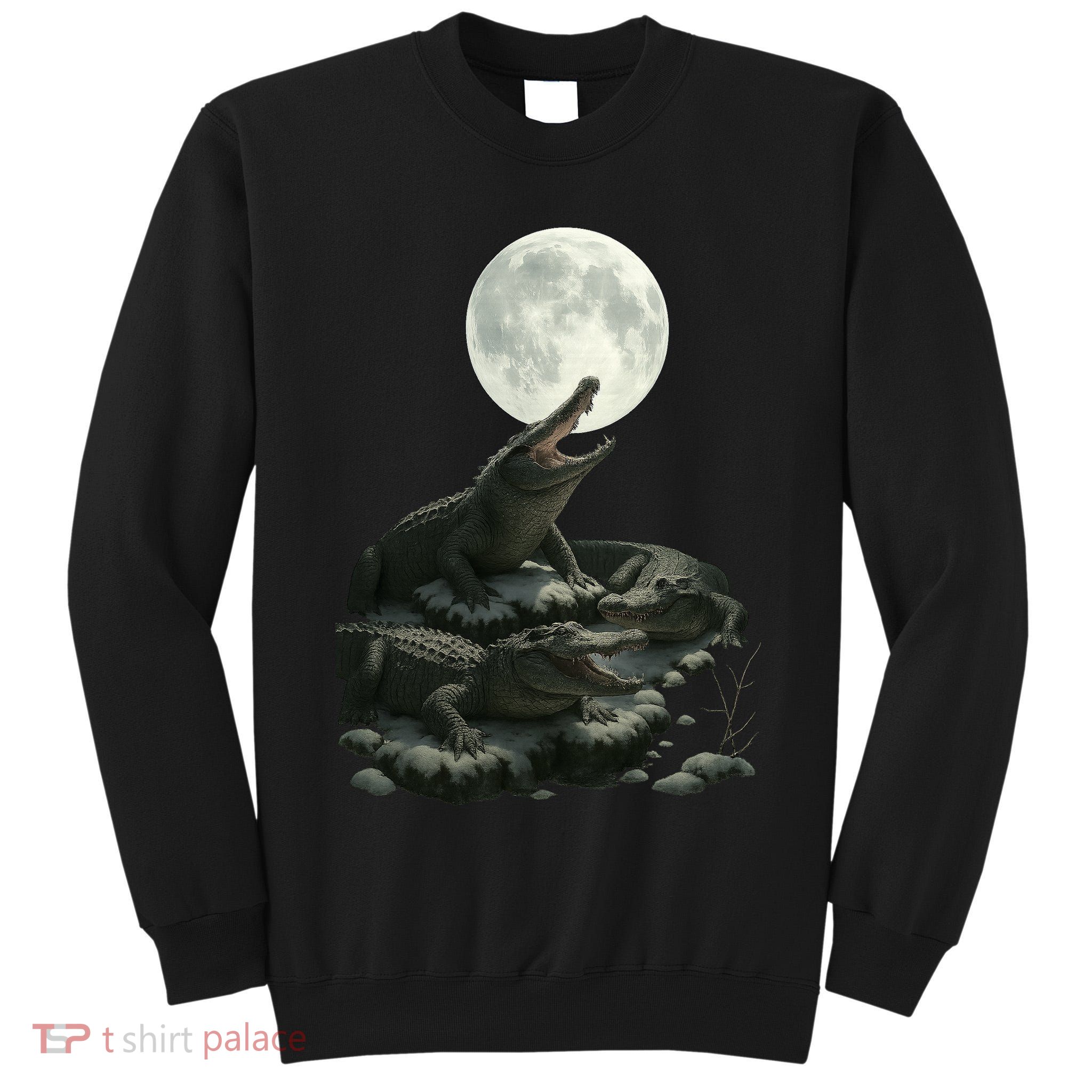 Three Alligator Moon Tall Sweatshirt