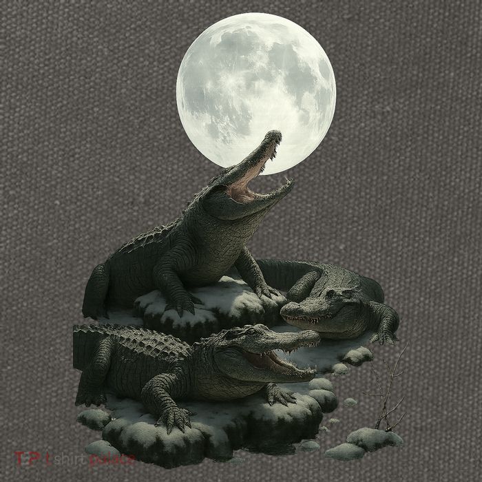 Three Alligator Moon Cotton Canvas Backpack