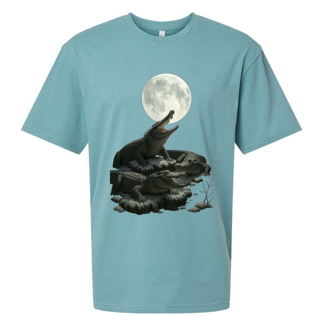 Three Alligator Moon Sueded Cloud Jersey T-Shirt