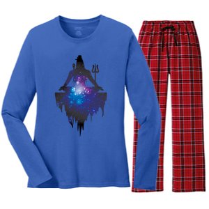 The Ancient Mystical Yogi Lord Shiva Gift Women's Long Sleeve Flannel Pajama Set 