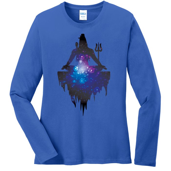 The Ancient Mystical Yogi Lord Shiva Gift Ladies Long Sleeve Shirt