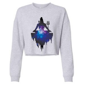 The Ancient Mystical Yogi Lord Shiva Gift Cropped Pullover Crew