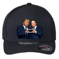 Trump And Musk One Heart Team Funny Flexfit Unipanel Trucker Cap