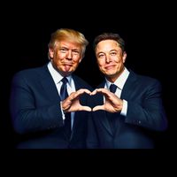 Trump And Musk One Heart Team Funny Flexfit Unipanel Trucker Cap