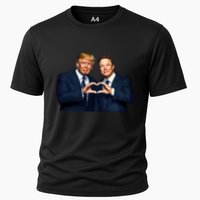 Trump And Musk One Heart Team Funny Cooling Performance Crew T-Shirt