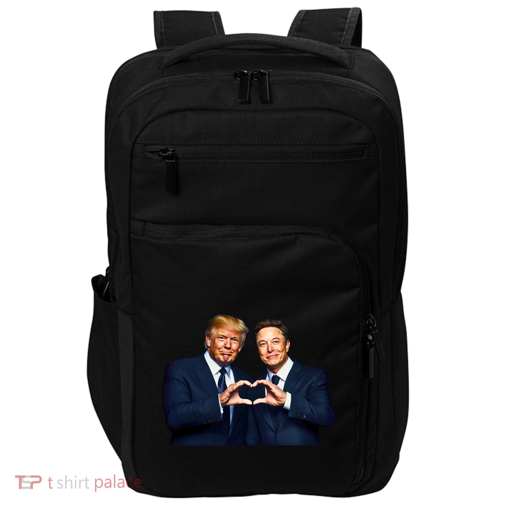 Trump And Musk One Heart Team Funny Impact Tech Backpack
