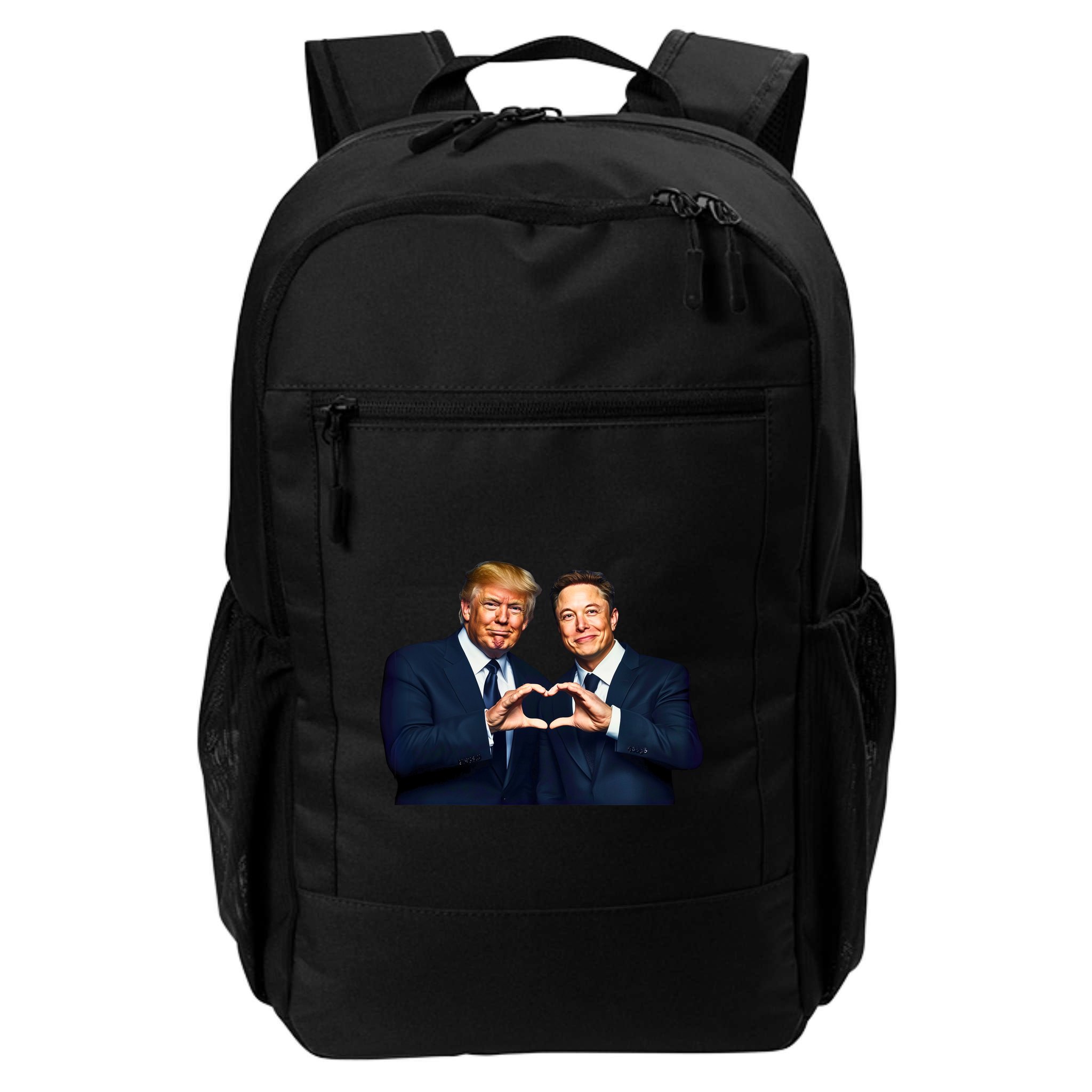 Trump And Musk One Heart Team Funny Backpack