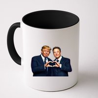 Trump And Musk One Heart Team Funny Mug
