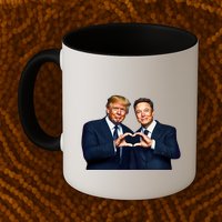 Trump And Musk One Heart Team Funny Mug