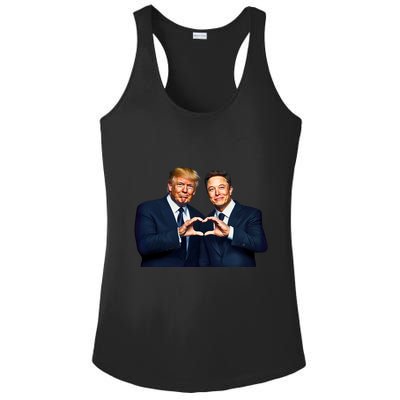 Trump And Musk One Heart Team Funny Ladies PosiCharge Competitor Racerback Tank