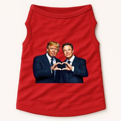 Trump And Musk One Heart Team Funny Doggie Tank