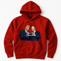 Trump And Musk One Heart Team Funny Hoodie