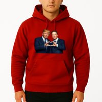 Trump And Musk One Heart Team Funny Hoodie