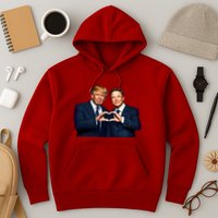 Trump And Musk One Heart Team Funny Hoodie