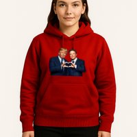Trump And Musk One Heart Team Funny Hoodie
