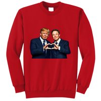 Trump And Musk One Heart Team Funny Sweatshirt