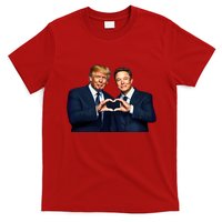 Trump And Musk One Heart Team Funny T-Shirt