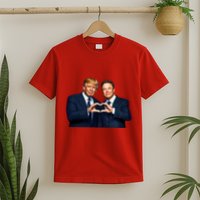 Trump And Musk One Heart Team Funny T-Shirt