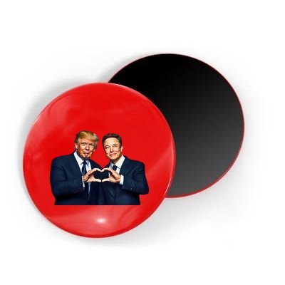 Trump And Musk One Heart Team Funny Magnet