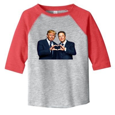 Trump And Musk One Heart Team Funny Toddler Fine Jersey T-Shirt