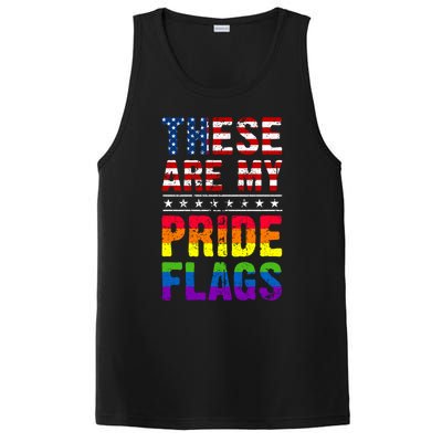 These Are My Pride Flags Us Flag Lgbt Pride Gift PosiCharge Competitor Tank