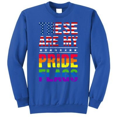 These Are My Pride Flags Us Flag Lgbt Pride Gift Sweatshirt