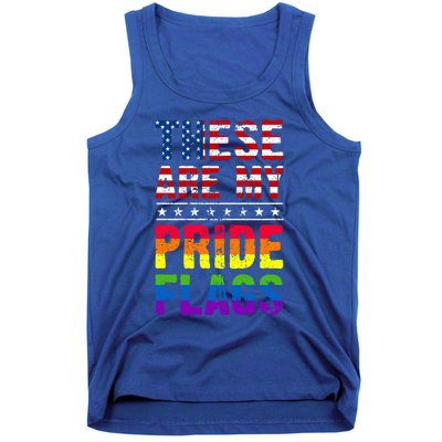 These Are My Pride Flags Us Flag Lgbt Pride Gift Tank Top