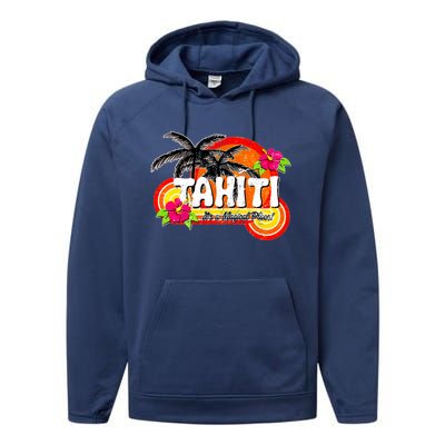 Tahiti A Magical Place Performance Fleece Hoodie