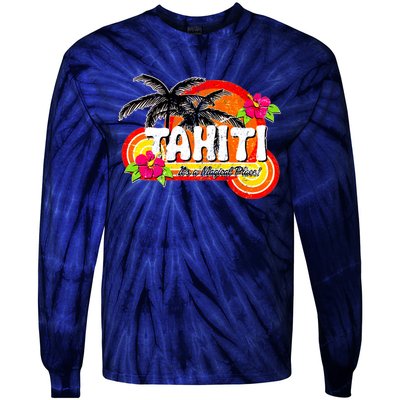 Tahiti A Magical Place Tie-Dye Long Sleeve Shirt