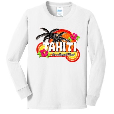 Tahiti A Magical Place Kids Long Sleeve Shirt