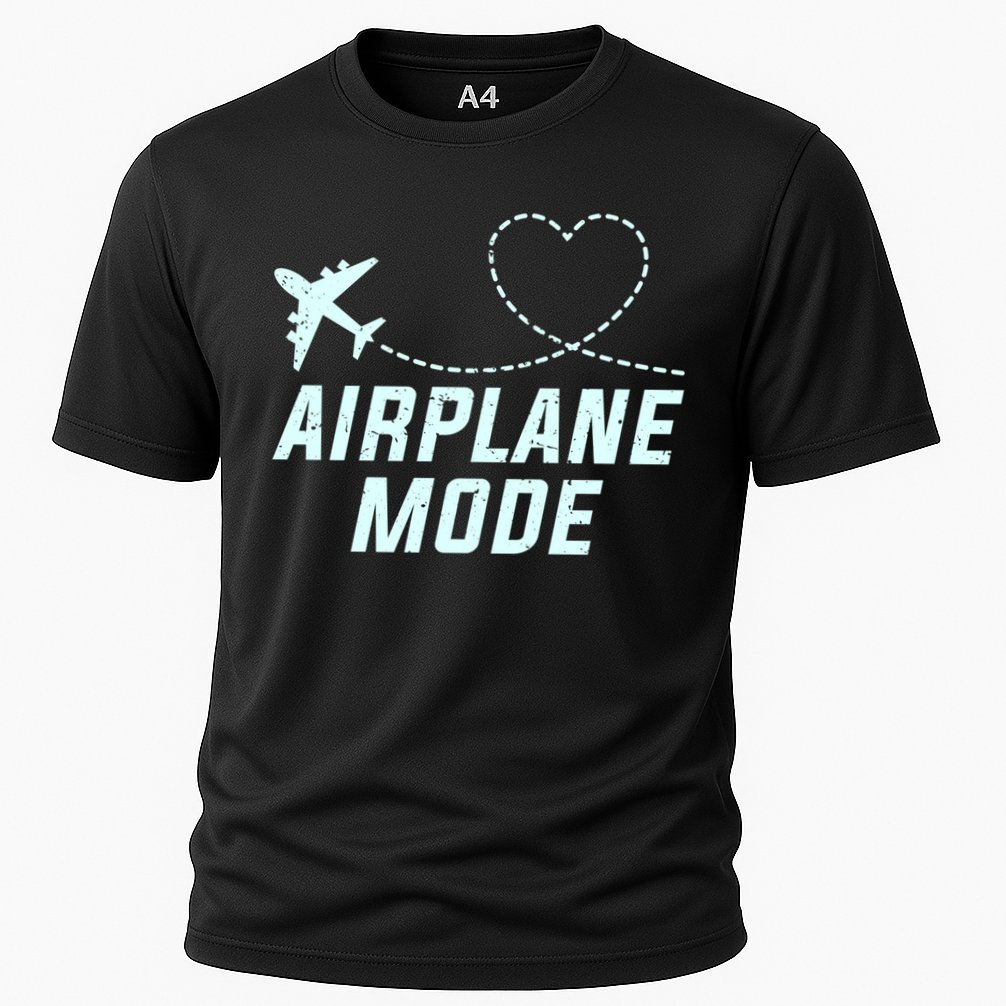 Travel Airplane Mode Vacation For World Travel Gift Cooling Performance Crew T-Shirt