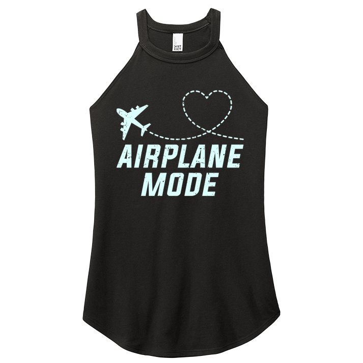 Travel Airplane Mode Vacation For World Travel Gift Women's Perfect Tri Rocker Tank