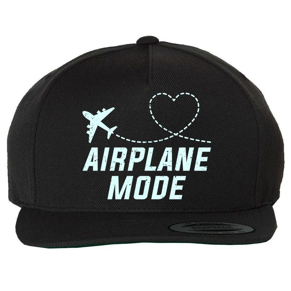 Travel Airplane Mode Vacation For World Travel Gift Wool Snapback Cap