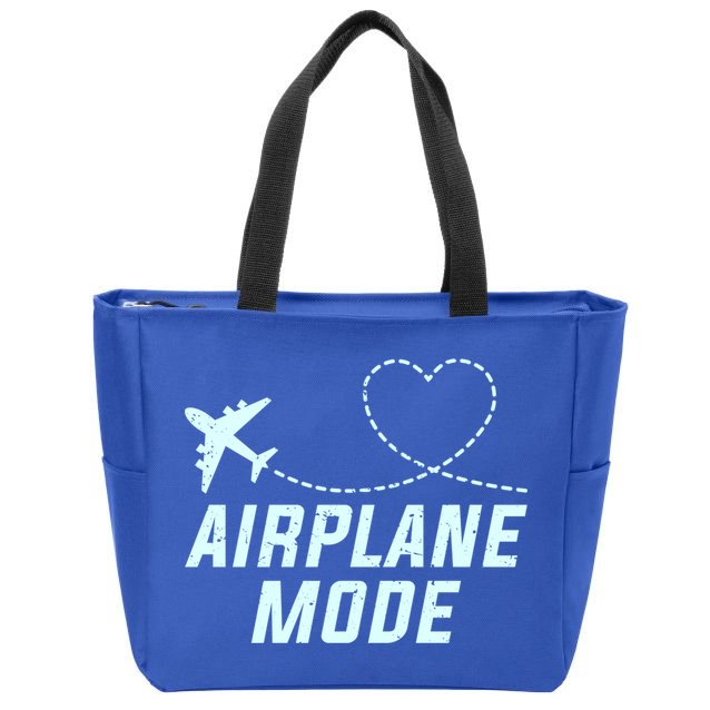 Travel Airplane Mode Vacation For World Travel Gift Zip Tote Bag