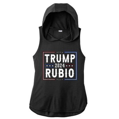 Trump And Marco Rubio Vp Vice President 2024 Red Republicans Ladies PosiCharge Tri-Blend Wicking Draft Hoodie Tank