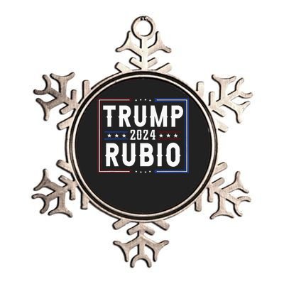 Trump And Marco Rubio Vp Vice President 2024 Red Republicans Metallic Star Ornament