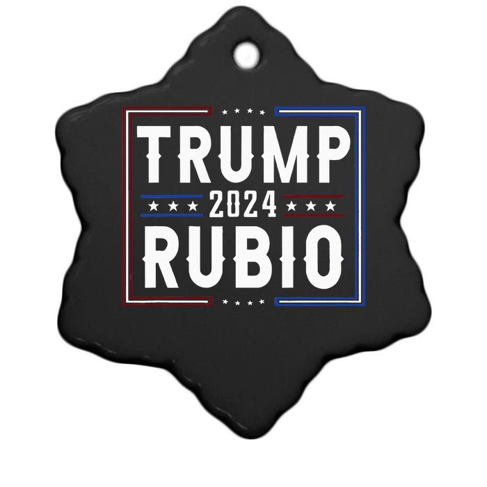 Trump And Marco Rubio Vp Vice President 2024 Red Republicans Ceramic Star Ornament