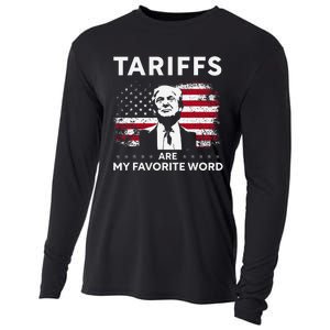 Tariffs Are My Favourite Word Donald Trump 2024 Funny Saying Cooling Performance Long Sleeve Crew