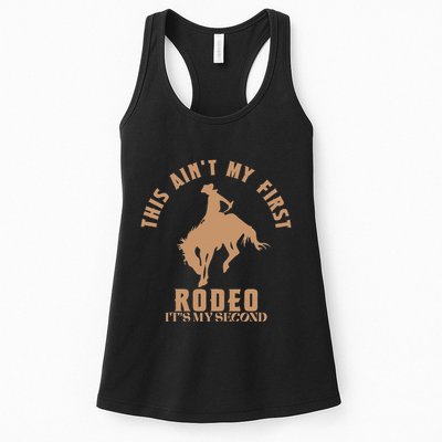 This AinT My First Rodeo ItS My Second Birthday Cowboy Womens Tank Top