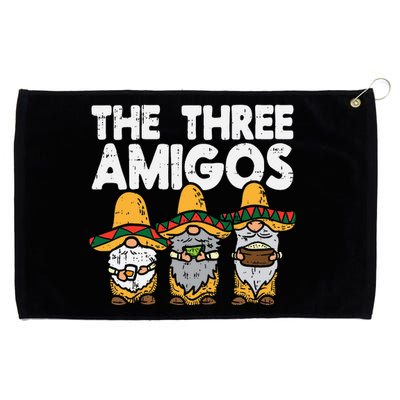 Three Amigos Mexican Gnomes Cute Cinco De Mayo Fiesta Garden Grommeted Golf Towel