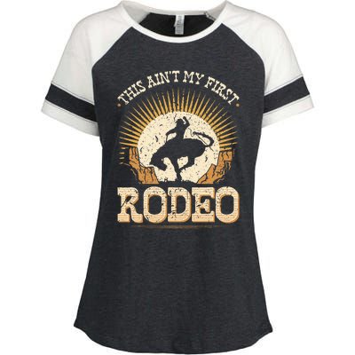 This Aint My First Rodeo Enza Ladies Jersey Colorblock Tee