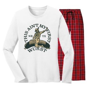 This AinT My First Wurst Women's Long Sleeve Flannel Pajama Set 