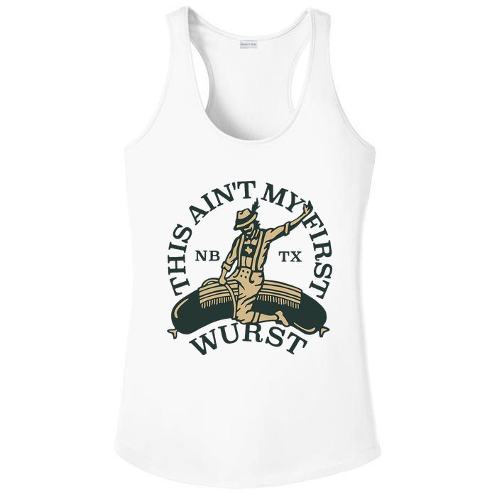 This AinT My First Wurst Ladies PosiCharge Competitor Racerback Tank